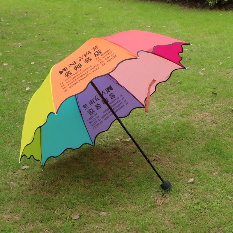 久联雨伞四折8K喷织阿波罗波浪伞