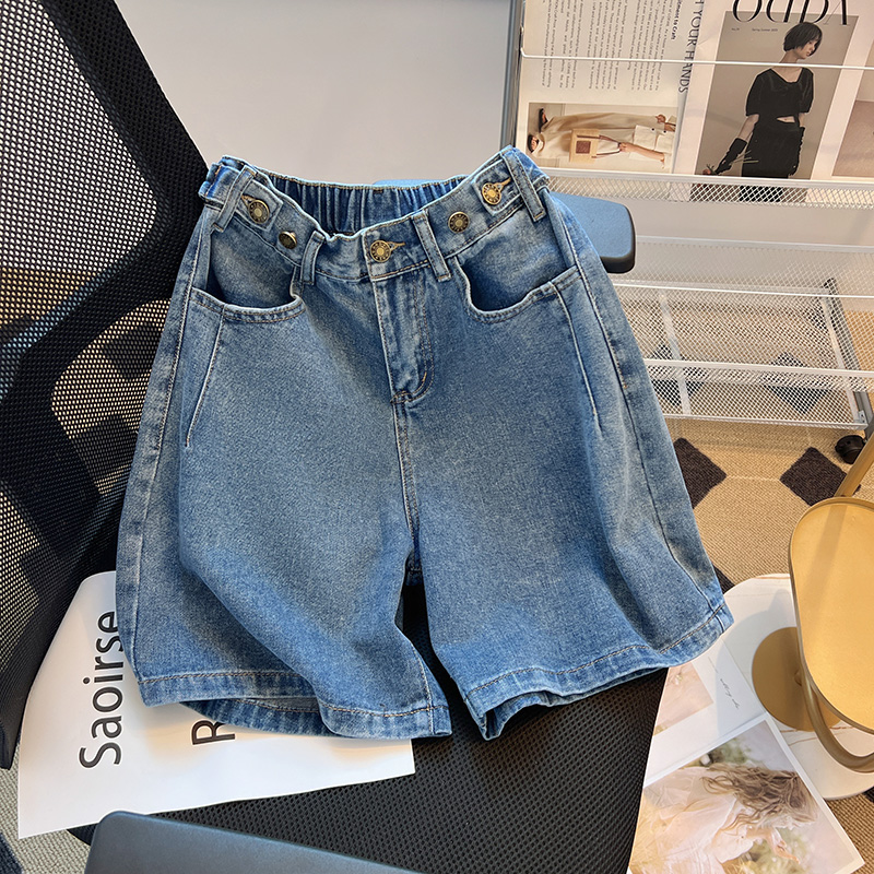luxsense 斯伐洛依夏季新款梨形身材显瘦宽松阔腿休闲百