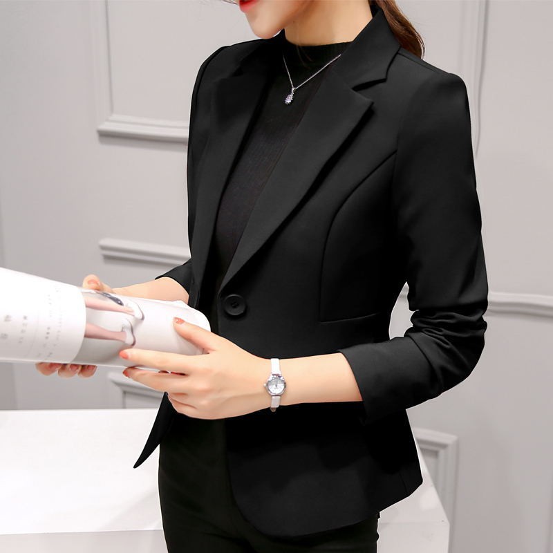 小西装女2025新款春装女士休闲百搭西服长袖韩版修身显瘦短款外套
