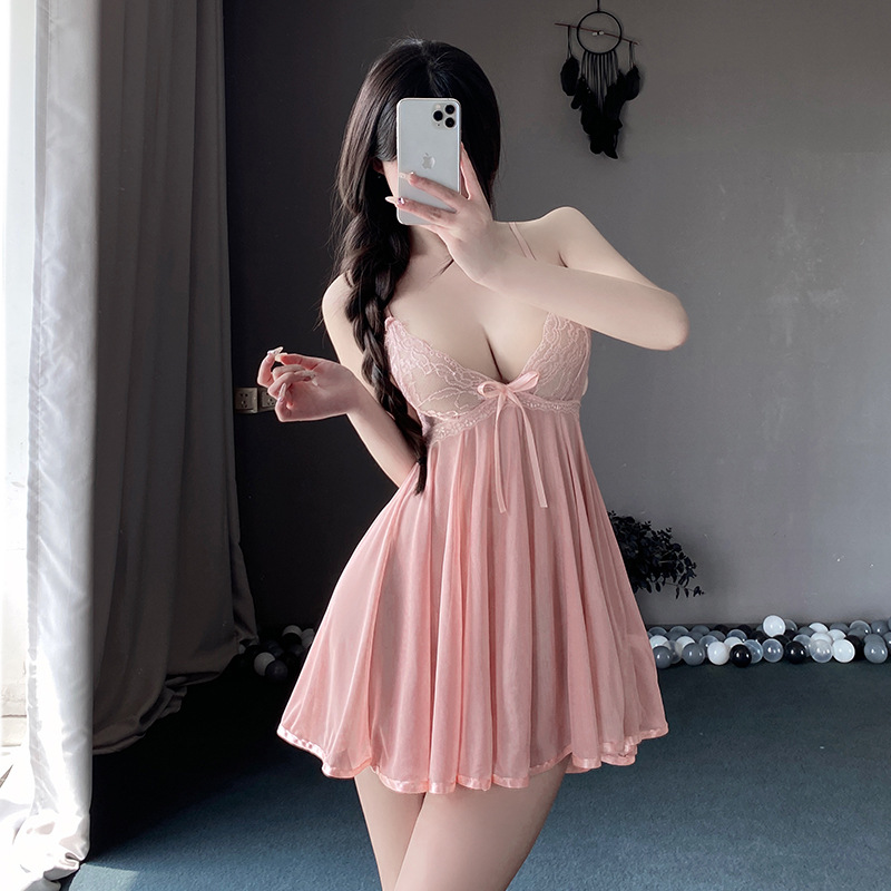情趣蕾丝吊带睡裙情感趣味女内衣制服聚拢性感古风情绪床上吊带裙