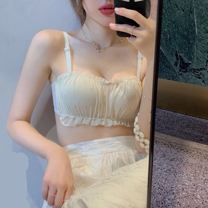 法式小方领无痕内衣裸感乳胶bra无钢圈聚拢防下垂运动文胸女4